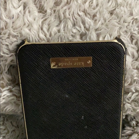 Kate Spade Black Saffiano Gold Plate iPhone case - Picture 5 of 7